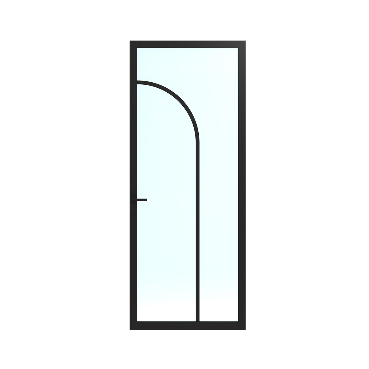 Binnendeur Skantrae SSL 14512 Blank Glas Zwart Gelakt
